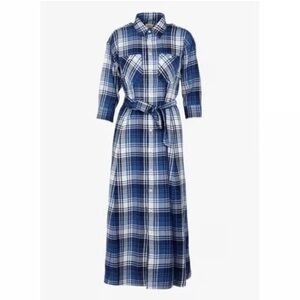Ralph Lauren Plaid Maxi Shirt Dresa - sz 8